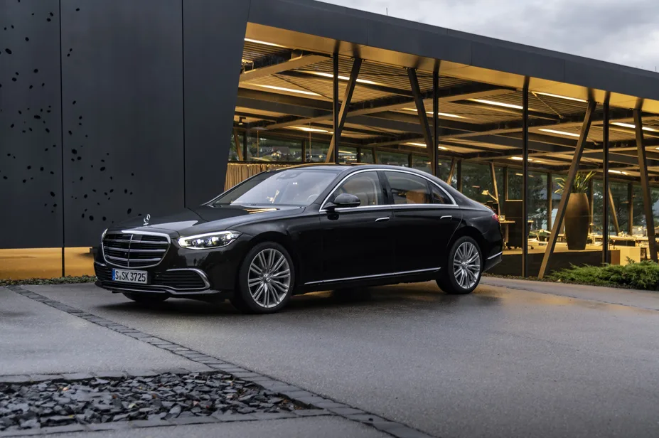 First Class Sedan: black Mercedes-Benz S-Class